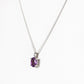 Luna, an Oval cut Amethyst Necklace - 8x6mm