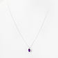 Oval cut Amethyst Solitaire Necklace - Victoria's Jewellery