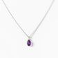 Oval cut Amethyst Solitaire Necklace - Victoria's Jewellery