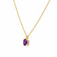 Luna, Oval cut Amethyst Pendant - 7x5mm - Victoria's Jewellery