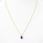 Luna, Oval cut Amethyst Pendant - 7x5mm - Victoria's Jewellery
