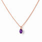 Luna, Oval cut Amethyst Pendant - 7x5mm - Victoria's Jewellery