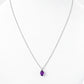 Luna, Oval cut Amethyst Pendant - 7x5mm - Victoria's Jewellery