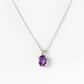 Oval cut Amethyst Solitaire Necklace - Victoria's Jewellery