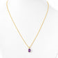 Luna, Oval cut Amethyst Pendant - 8x6mm