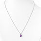 Luna, Oval cut Amethyst Pendant - 8x6mm