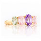 Queen, an Amethyst, Rose Quartz and Prasiolite Ring - Victoria's Jewellery