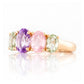 Queen, an Amethyst, Rose Quartz and Prasiolite Ring - Victoria's Jewellery