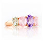 Queen, an Amethyst, Rose Quartz and Prasiolite Ring - Victoria's Jewellery