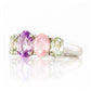 Queen, an Amethyst, Rose Quartz and Prasiolite Ring - Victoria's Jewellery