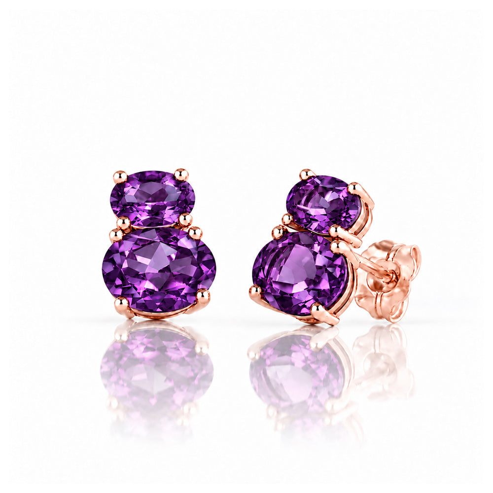 Georgie, Amethyst Stud Earrings