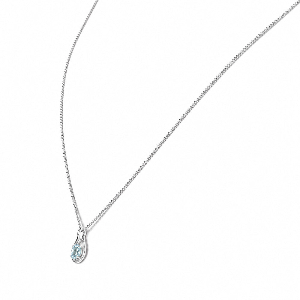 The Infinity Pendant with Aquamarine - Victoria's Jewellery