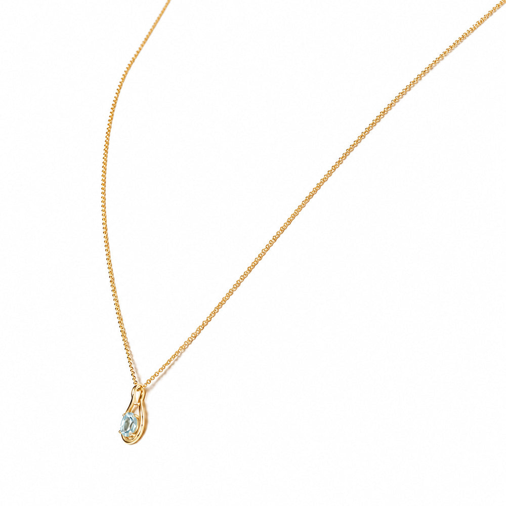 The Infinity Pendant with Aquamarine - Victoria's Jewellery