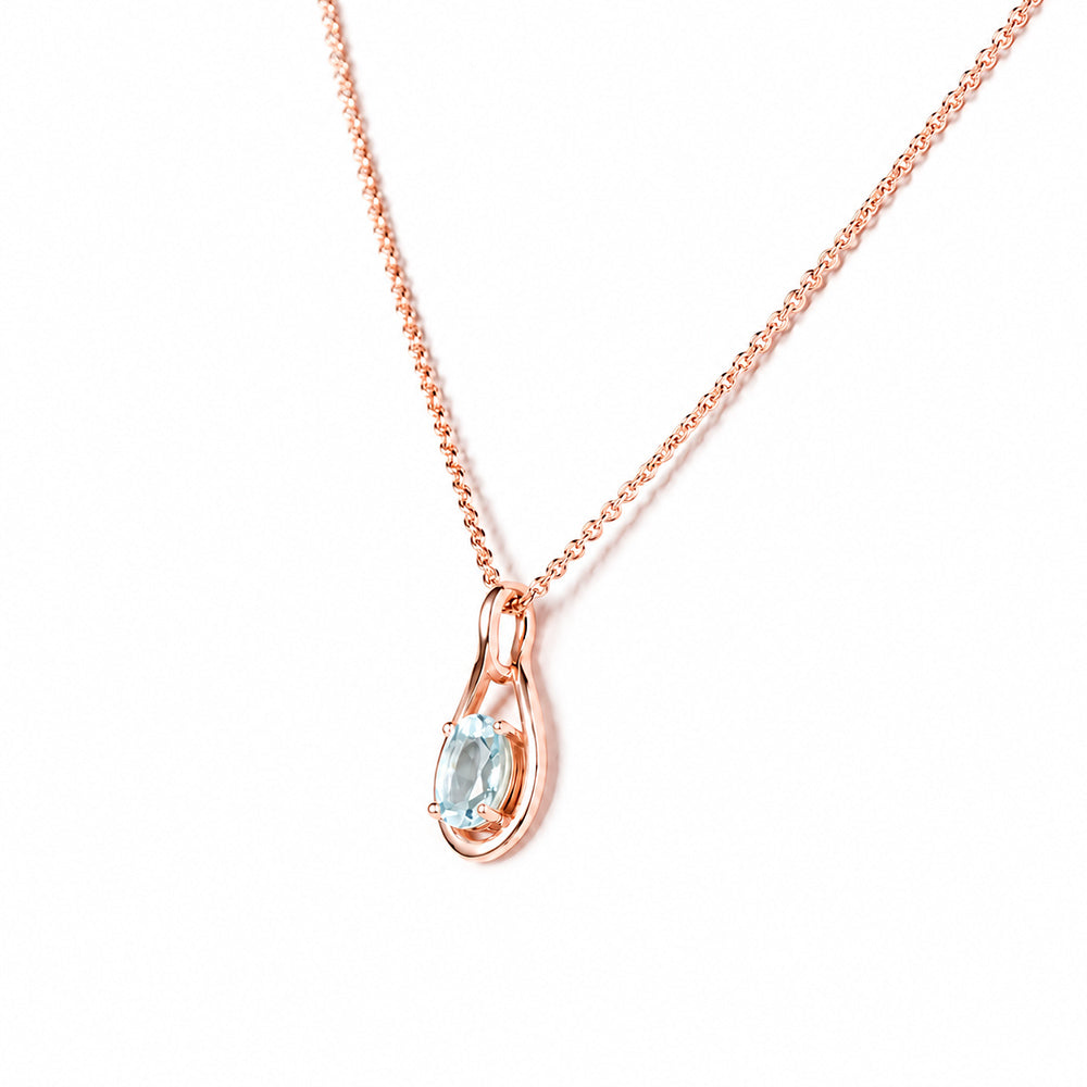 The Infinity Pendant with Aquamarine - Victoria's Jewellery