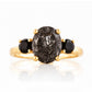 Hallie, a Black Rutile and Spinel Trilogy Ring - Victoria's Jewellery