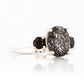 Oval cut Black Rutile Quartz and Black Spinel Trilogy Anniversary Ring - Victoria's Jewellery