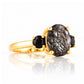Hallie, a Black Rutile and Spinel Trilogy Ring - Victoria's Jewellery