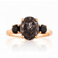 Hallie, a Black Rutile and Spinel Trilogy Ring - Victoria's Jewellery
