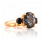 Hallie, a Black Rutile and Spinel Trilogy Ring - Victoria's Jewellery