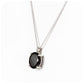 Lana, an Oval cut Black Spinel Pendant and Chain