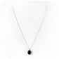 Lana, an Oval cut Black Spinel Pendant and Chain