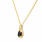 Infinity, Black Spinel Pendant - 7x5mm