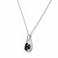 Infinity, Black Spinel Pendant - 7x5mm