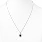 Infinity, Black Spinel Pendant - 7x5mm