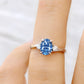 Georgie, Blue Lab Diamond Trilogy Ring