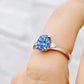 Georgie, Blue Lab Diamond Trilogy Ring