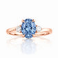 Georgie, Blue Lab Diamond Trilogy Ring