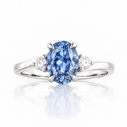 Georgie, Blue Lab Diamond Trilogy Ring