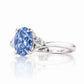 Georgie, Blue Lab Diamond Trilogy Ring