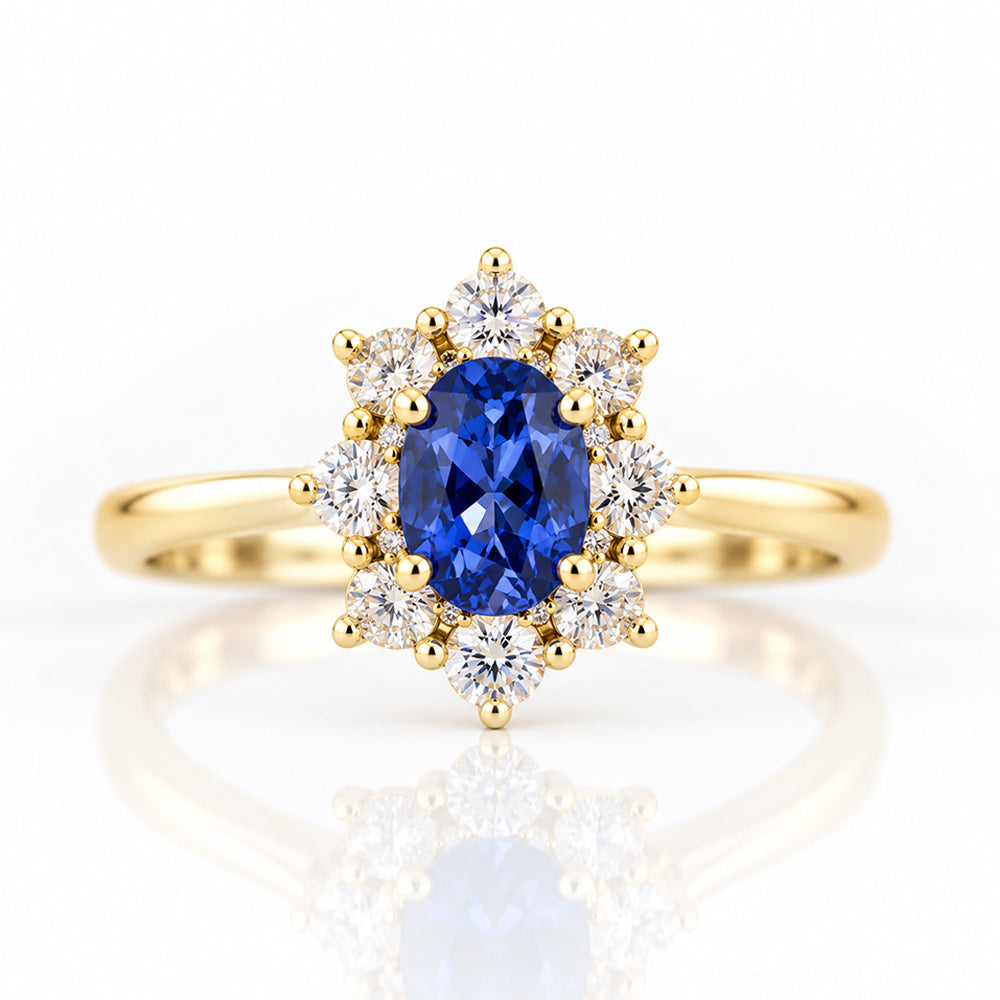 Blair, a Blue Sapphire and Diamond Ring - Victoria's Jewellery