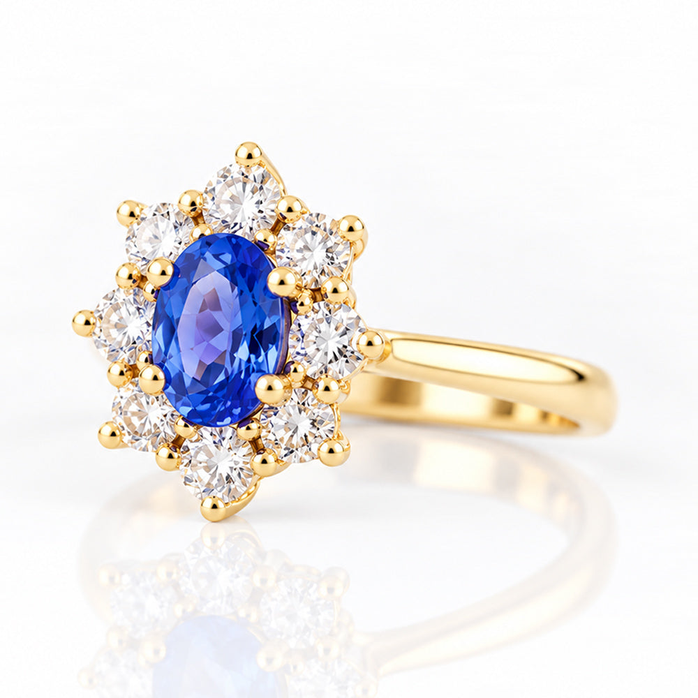 Blair, a Blue Sapphire and Diamond Ring - Victoria's Jewellery