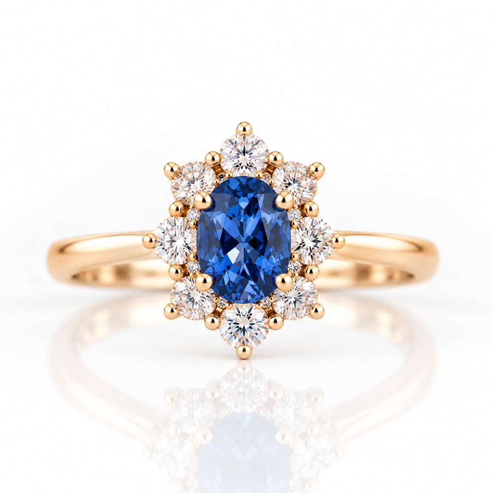 Blair, a Blue Sapphire and Diamond Ring - Victoria's Jewellery