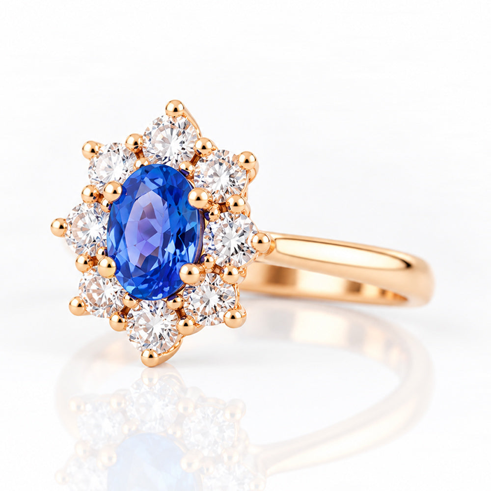 Blair, a Blue Sapphire and Diamond Ring - Victoria's Jewellery