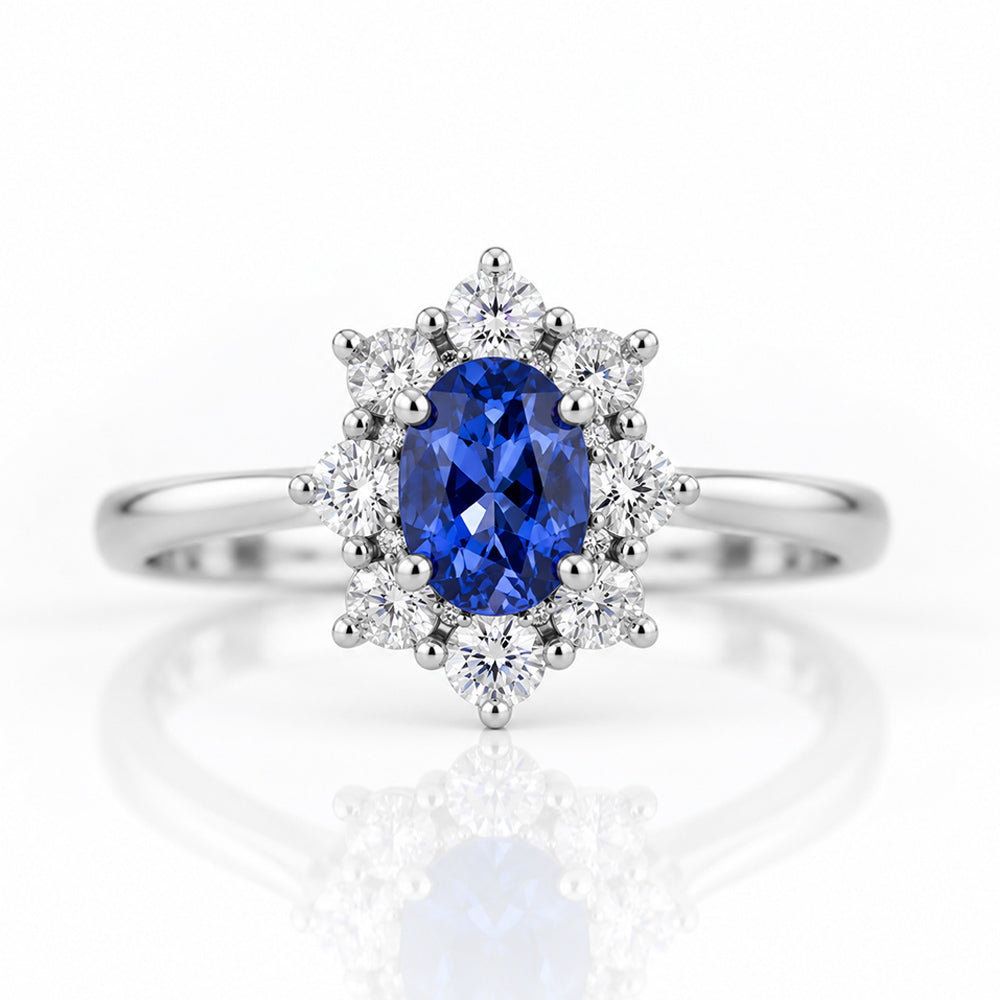 Blair, a Blue Sapphire and Diamond Ring - Victoria's Jewellery