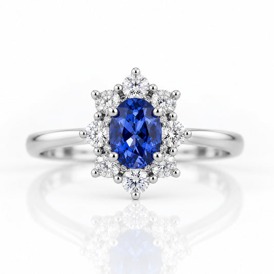 Blair, a Blue Sapphire and Diamond Ring - Victoria's Jewellery