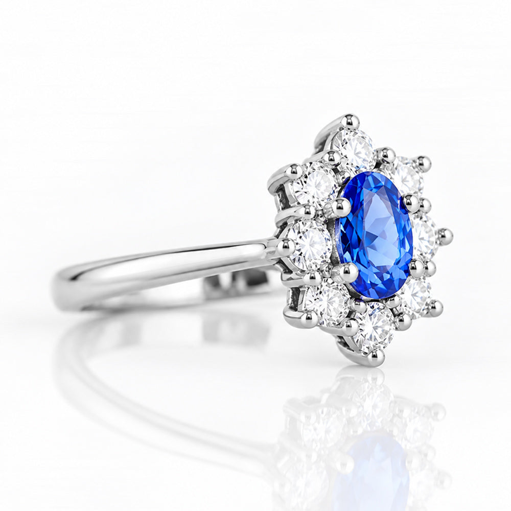 Blair, a Blue Sapphire and Diamond Ring - Victoria's Jewellery