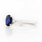 Georgie, a Blue Sapphire and Diamond Trilogy Ring