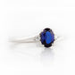 Georgie, a Blue Sapphire and Diamond Trilogy Ring
