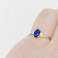 Georgie, a Blue Sapphire and Diamond Trilogy Ring