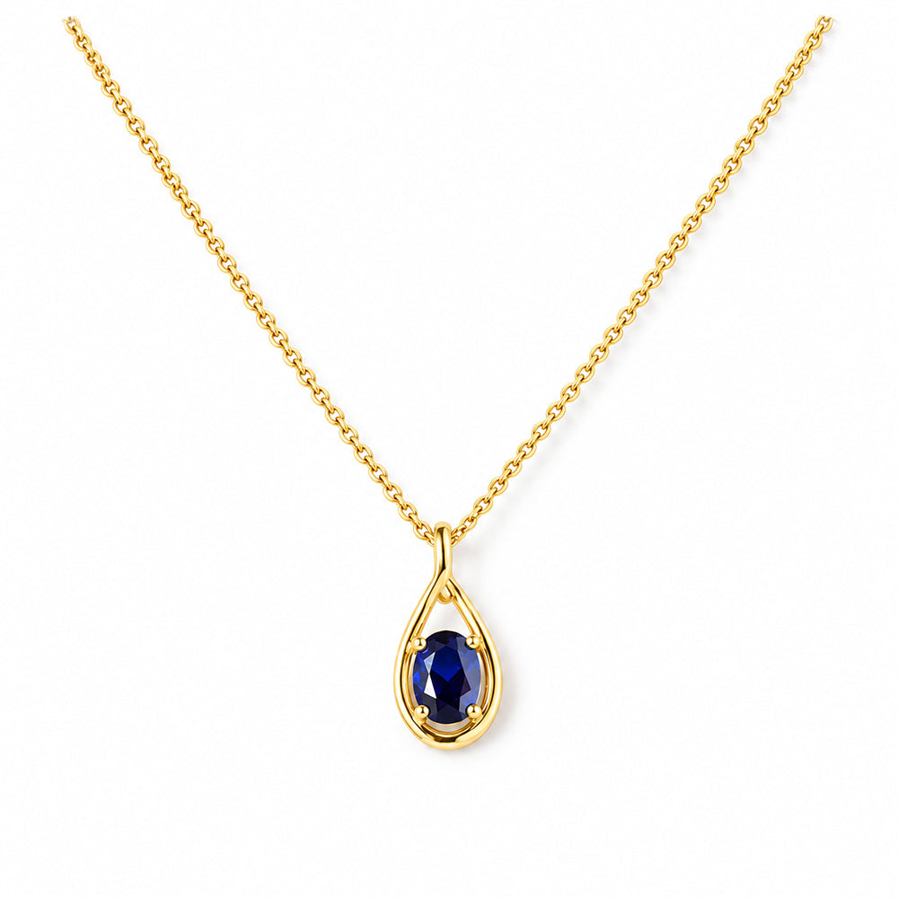 The Infinity Pendant with Sapphire