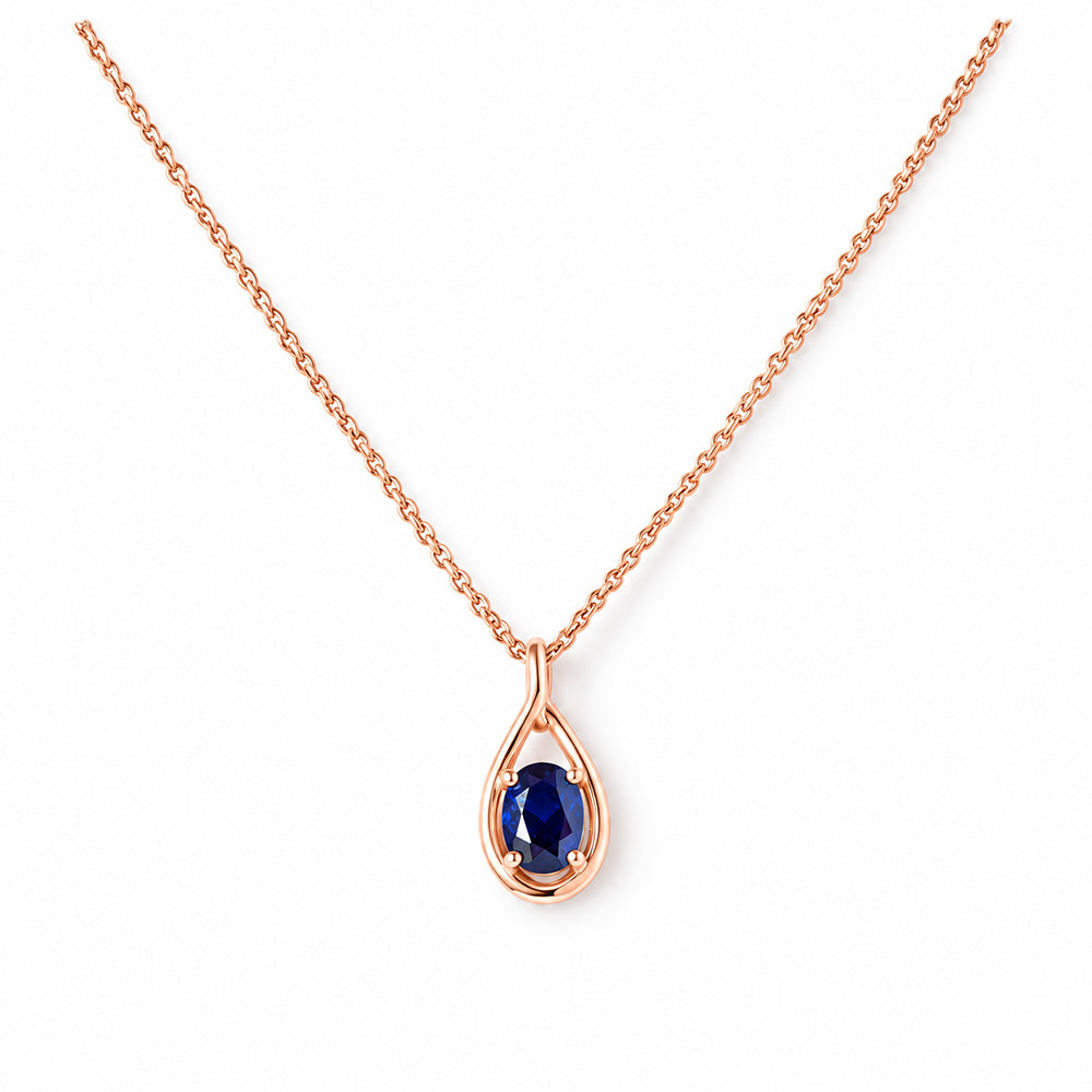 The Infinity Pendant with Sapphire