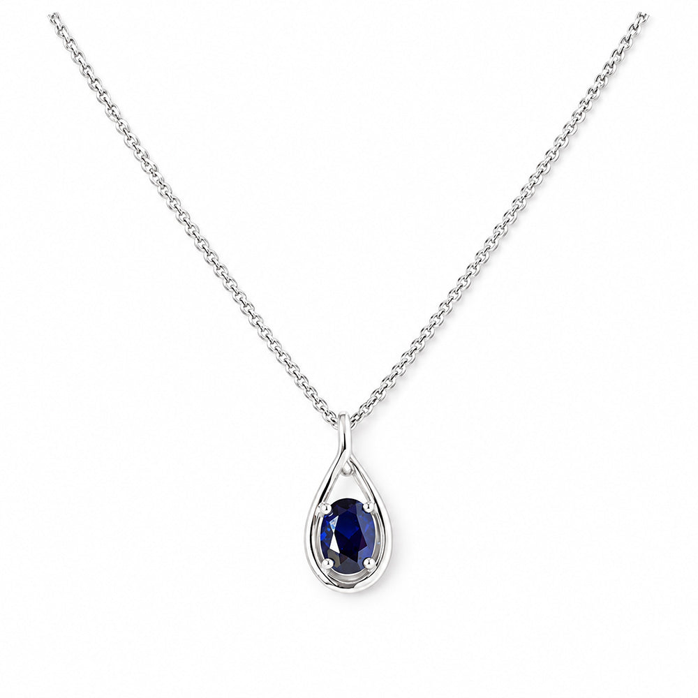 The Infinity Pendant with Sapphire