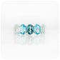 Oval cut Blue Topaz Rainbow Half Eternity Anniversary Ring - Victoria's Jewellery