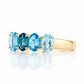 Arabella, Blue Topaz Half Eternity Ring - Victoria's Jewellery