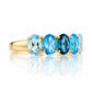 Arabella, Blue Topaz Half Eternity Ring - Victoria's Jewellery