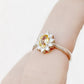 Oval cut Citrine with Lab Grown Diamond Halo Engagement Ring in White Gold - Victoria's Jewellery